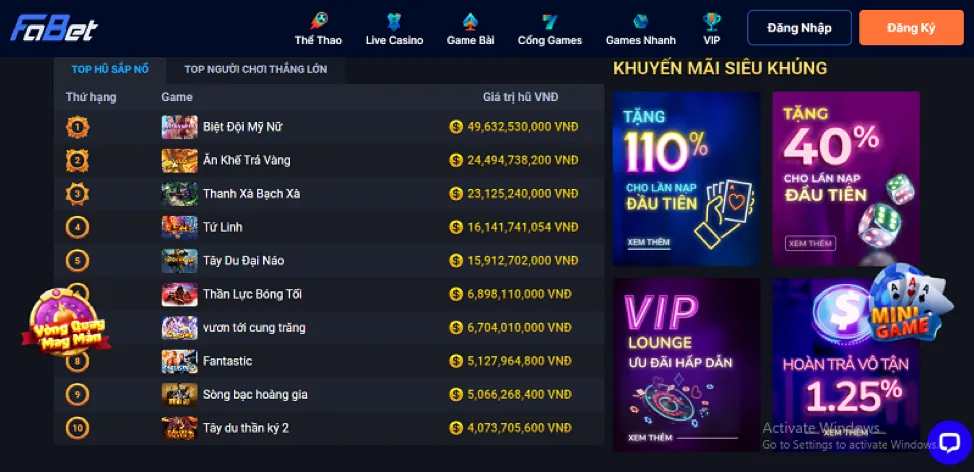 Giao dịch nhanh chóng OKVIP Top